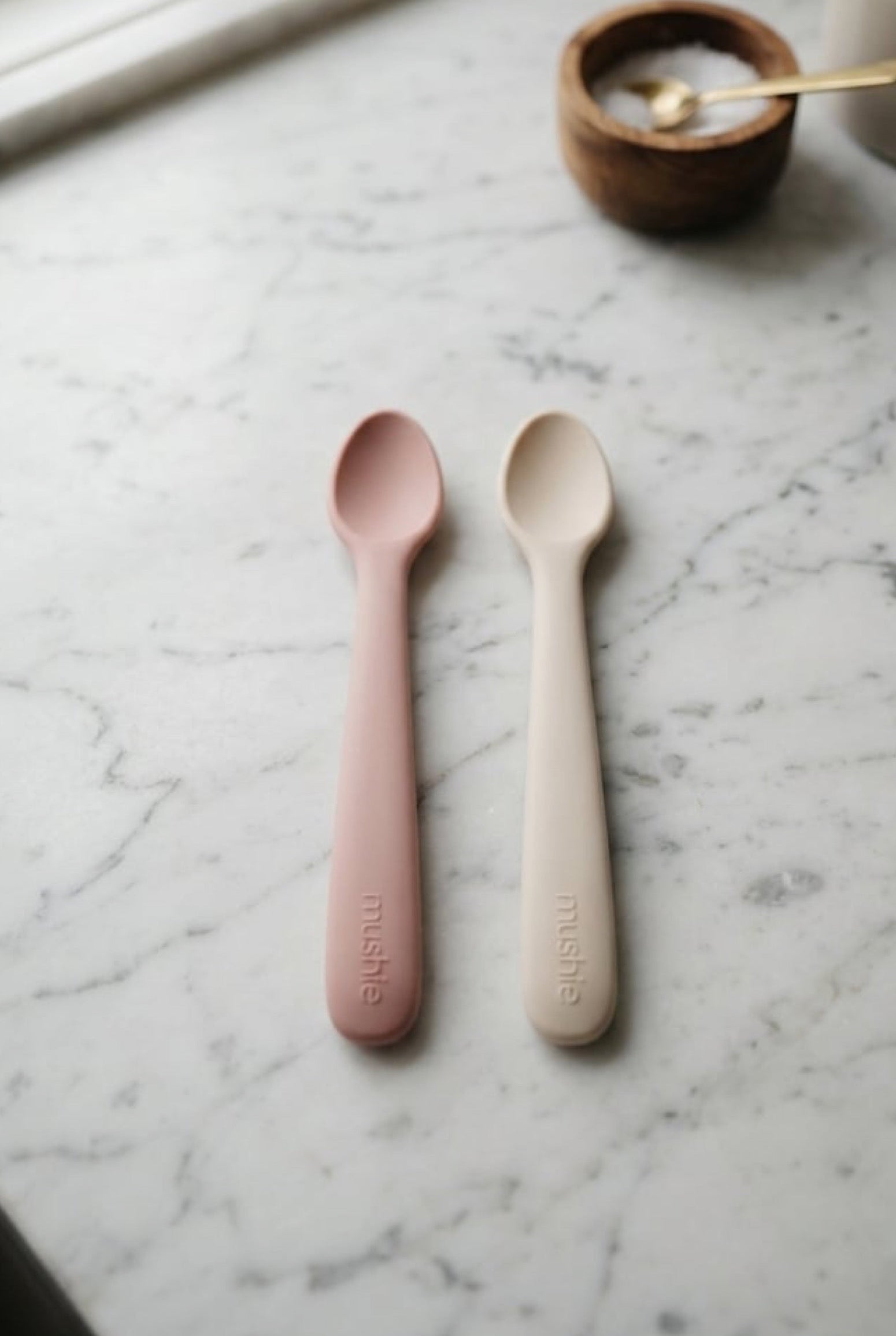 Silicone Spoons 2pk - Blush/Shifting Sand