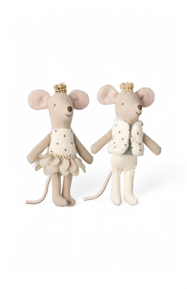 Royal Twins Mice - Little Sister and Brother in Box Creme