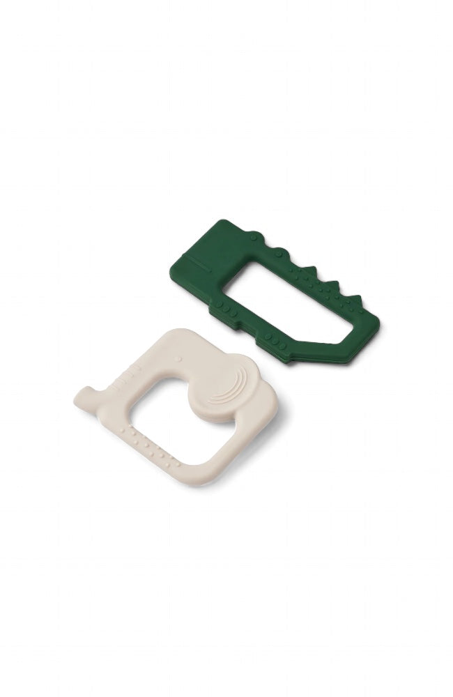 Jonathan Classic Teether 2-Pack - Garden green / Sandy