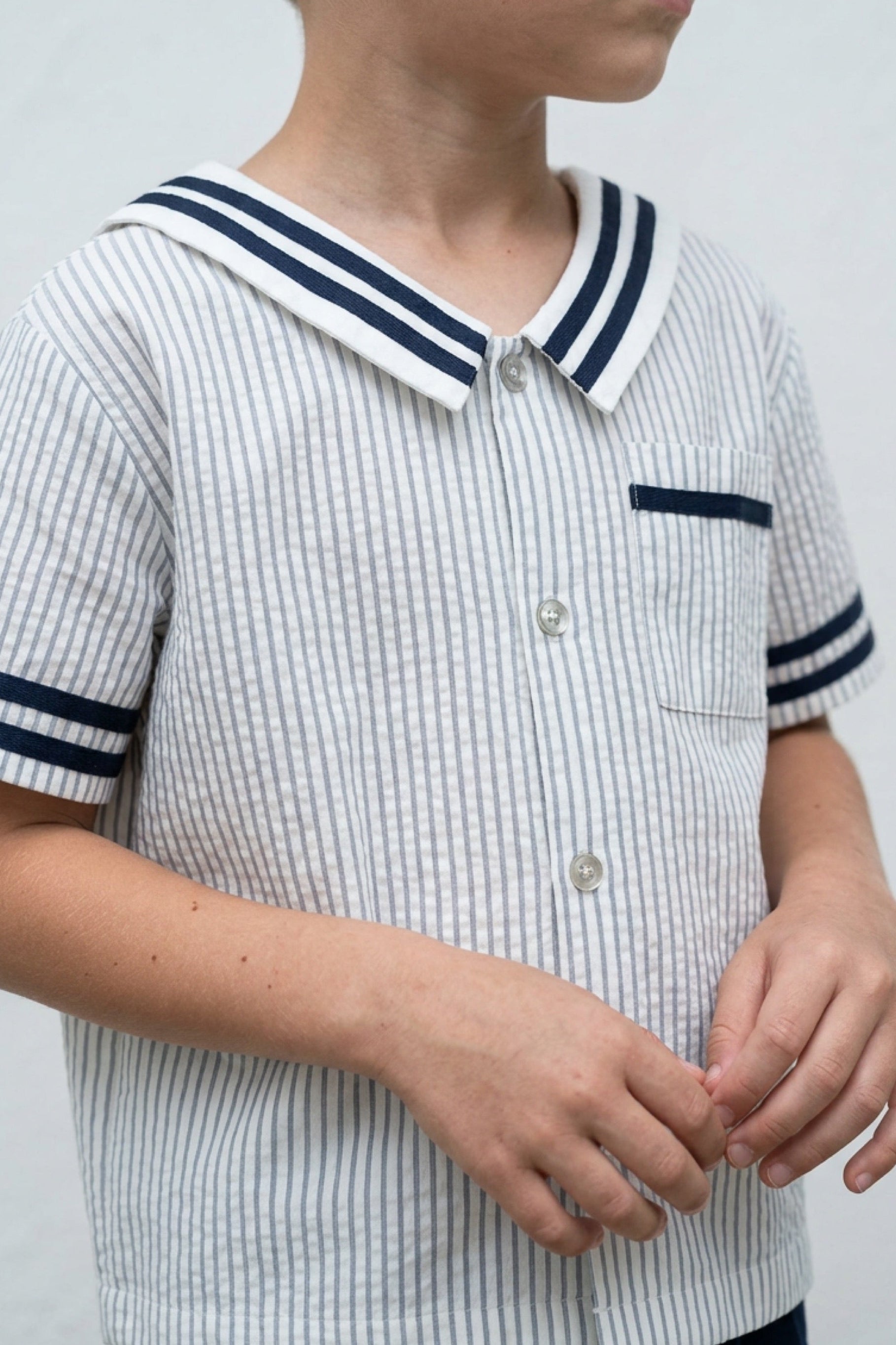 Allie Sailor Shirt - Bleu Stripe