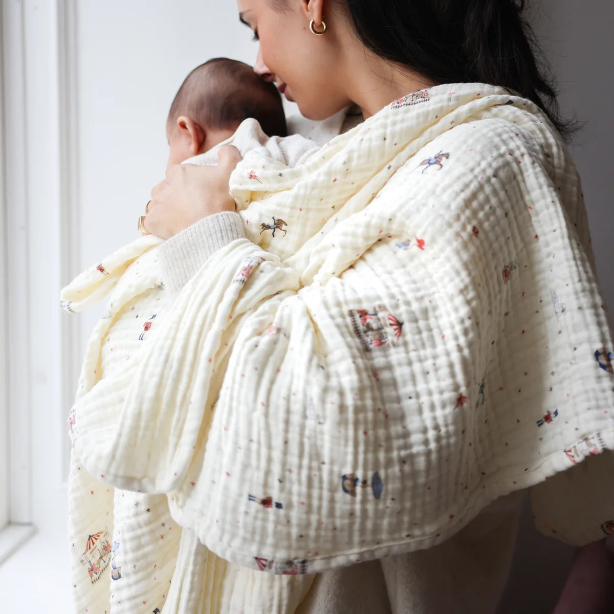 Muslin Baby Blanket - Carousel