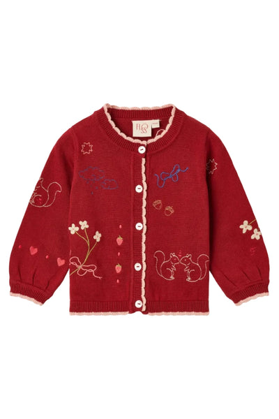 Agnes Cardigan - Dark Cranberry