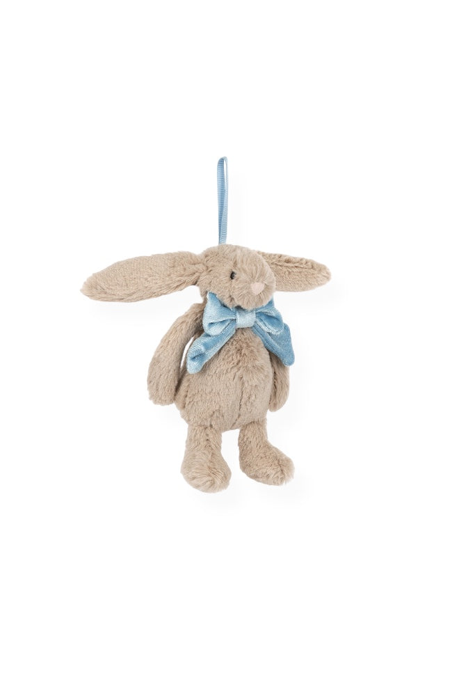 Jóla kanína - Blá Slaufa 13cm