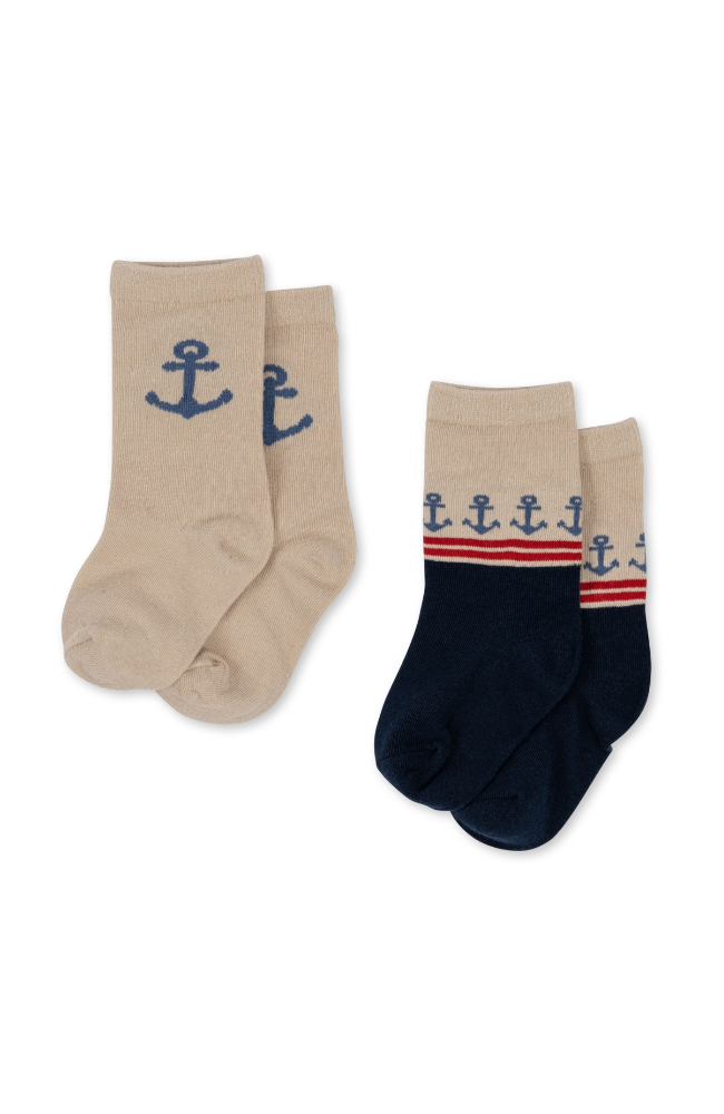 2 Pack Jacquard Socks - Ancher