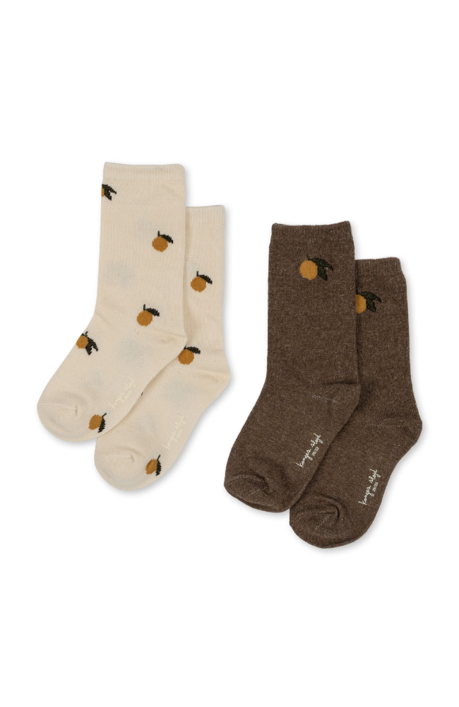 2 Pack Jacquard Socks - Lemon