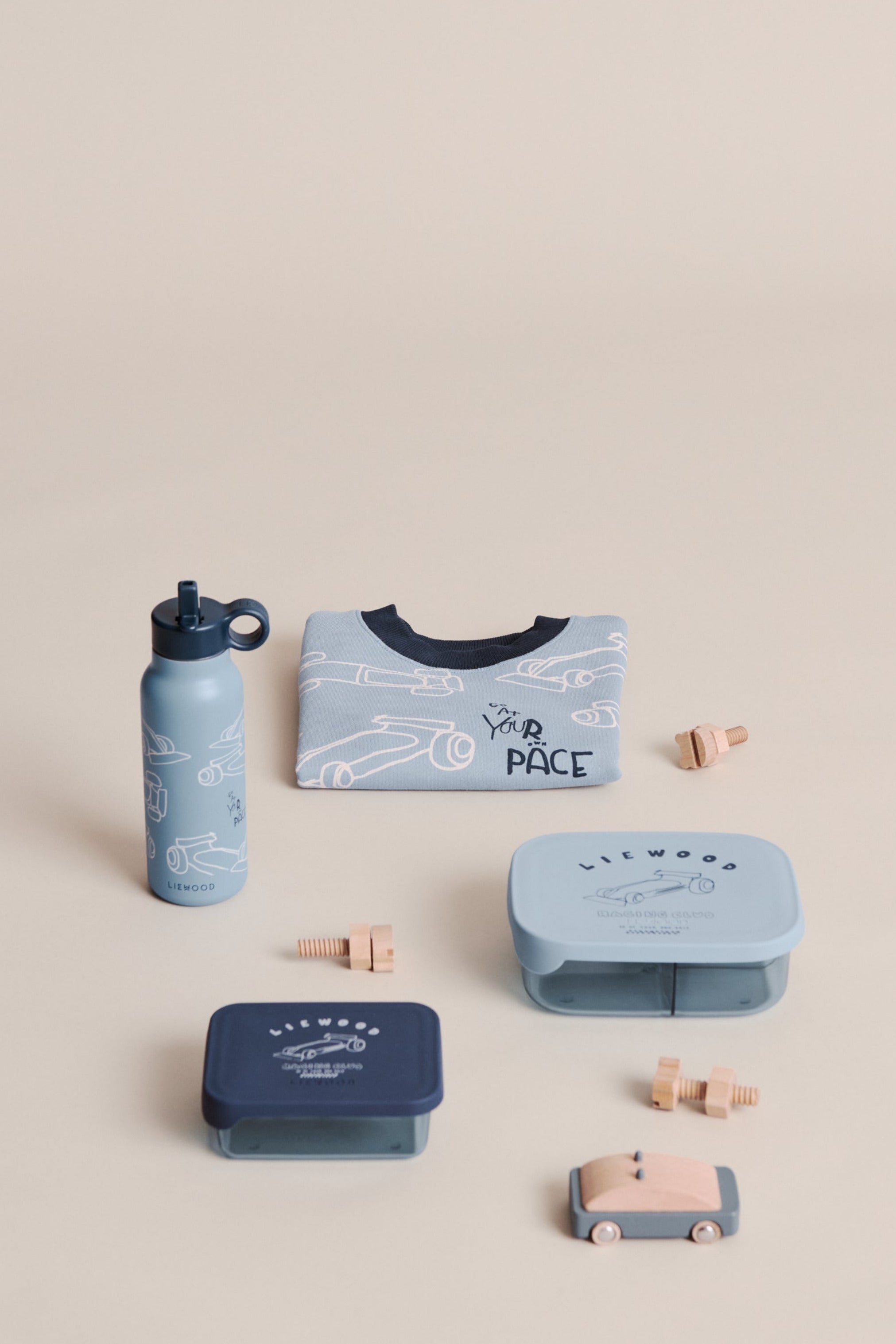 Ako Tritan Snack Box - Race Car / Classic Navy