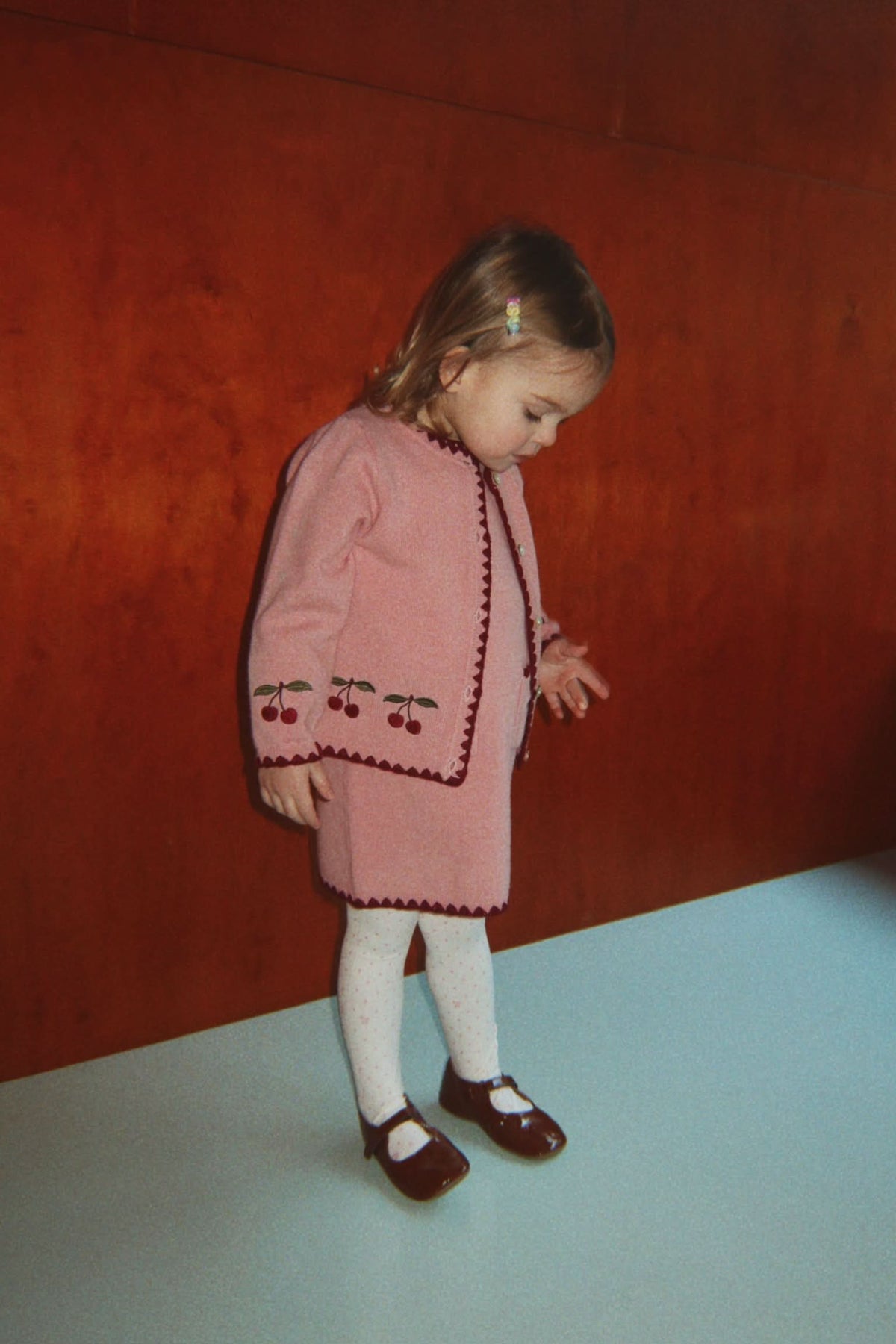 Colette Wool Cardigan - Pale Blush