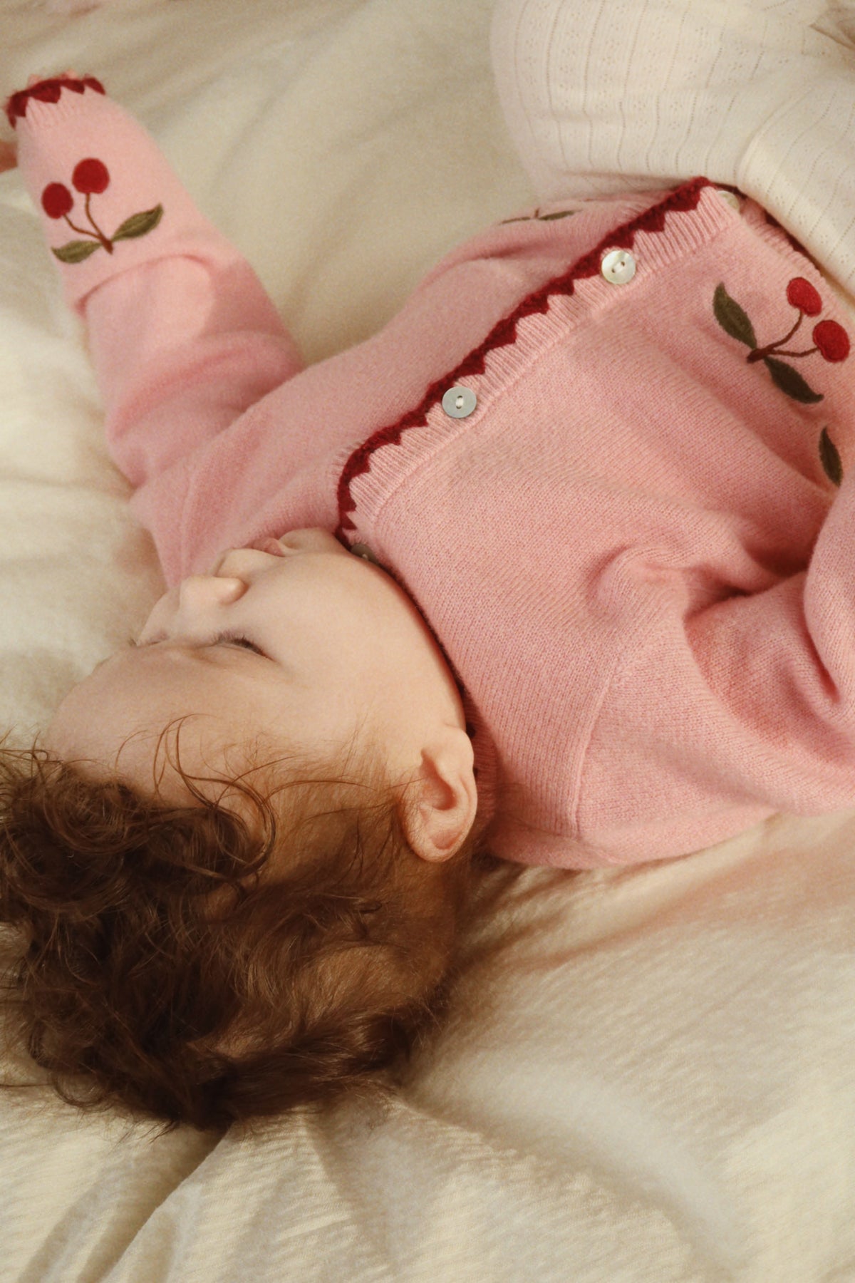 Colette Wool Cardigan - Pale Blush