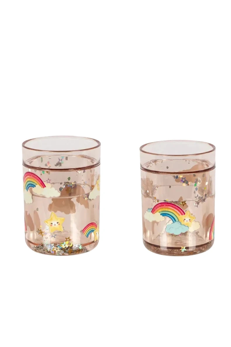 2 Pack Glitter Cup - Rainbow