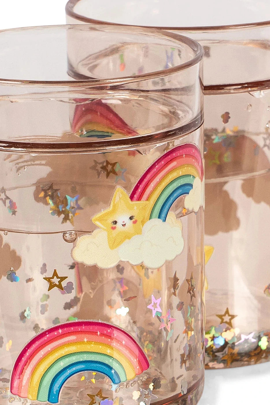 2 Pack Glitter Cup - Rainbow