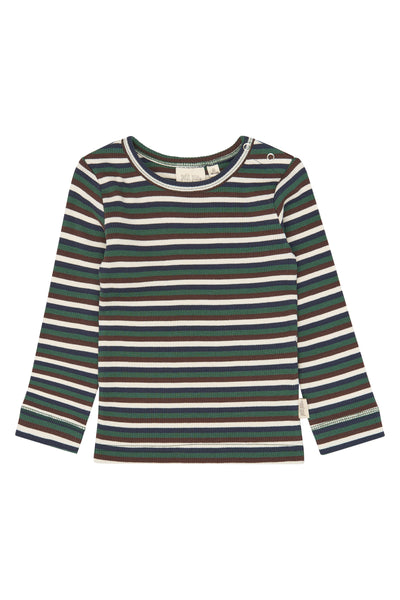 Song LS Tee - Trekking Green Multistriped