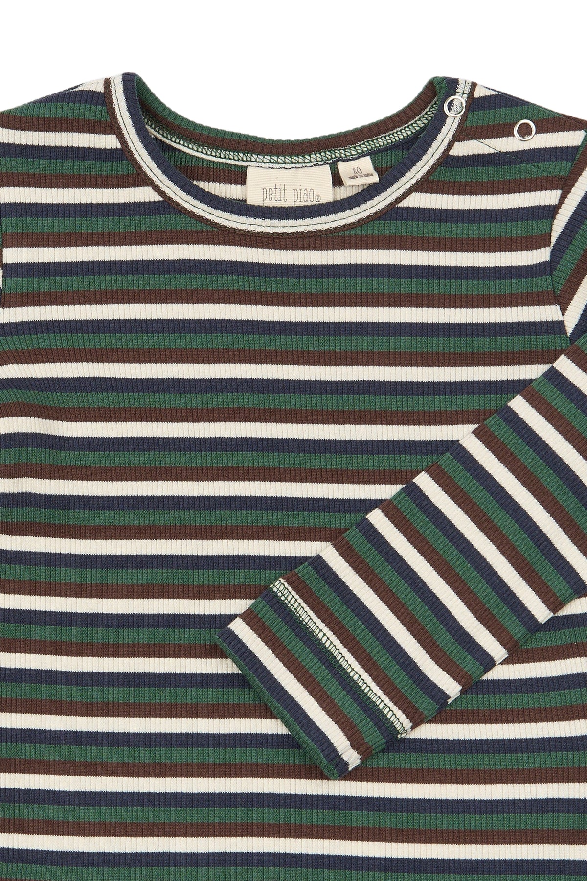 Song LS Tee - Trekking Green Multistriped