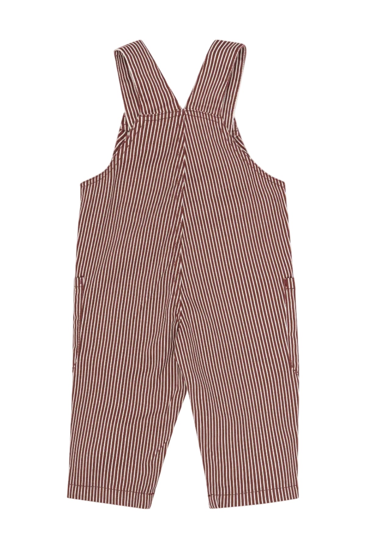 Denim Overalls - Syrah Striped