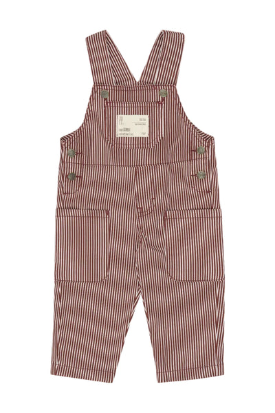 Denim Overalls - Syrah Striped