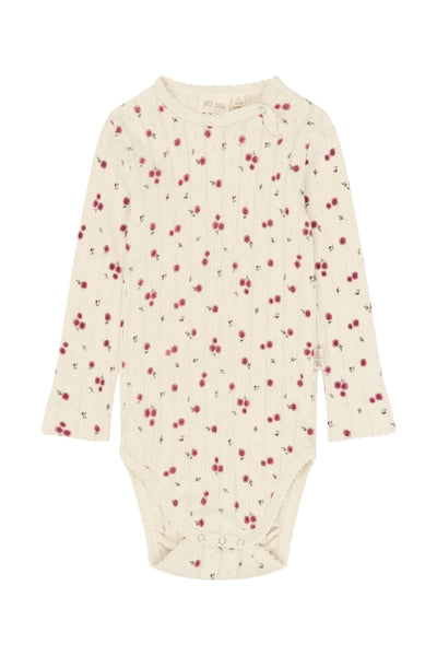 Gracie Pointelle Body - Eggnog Rosehip