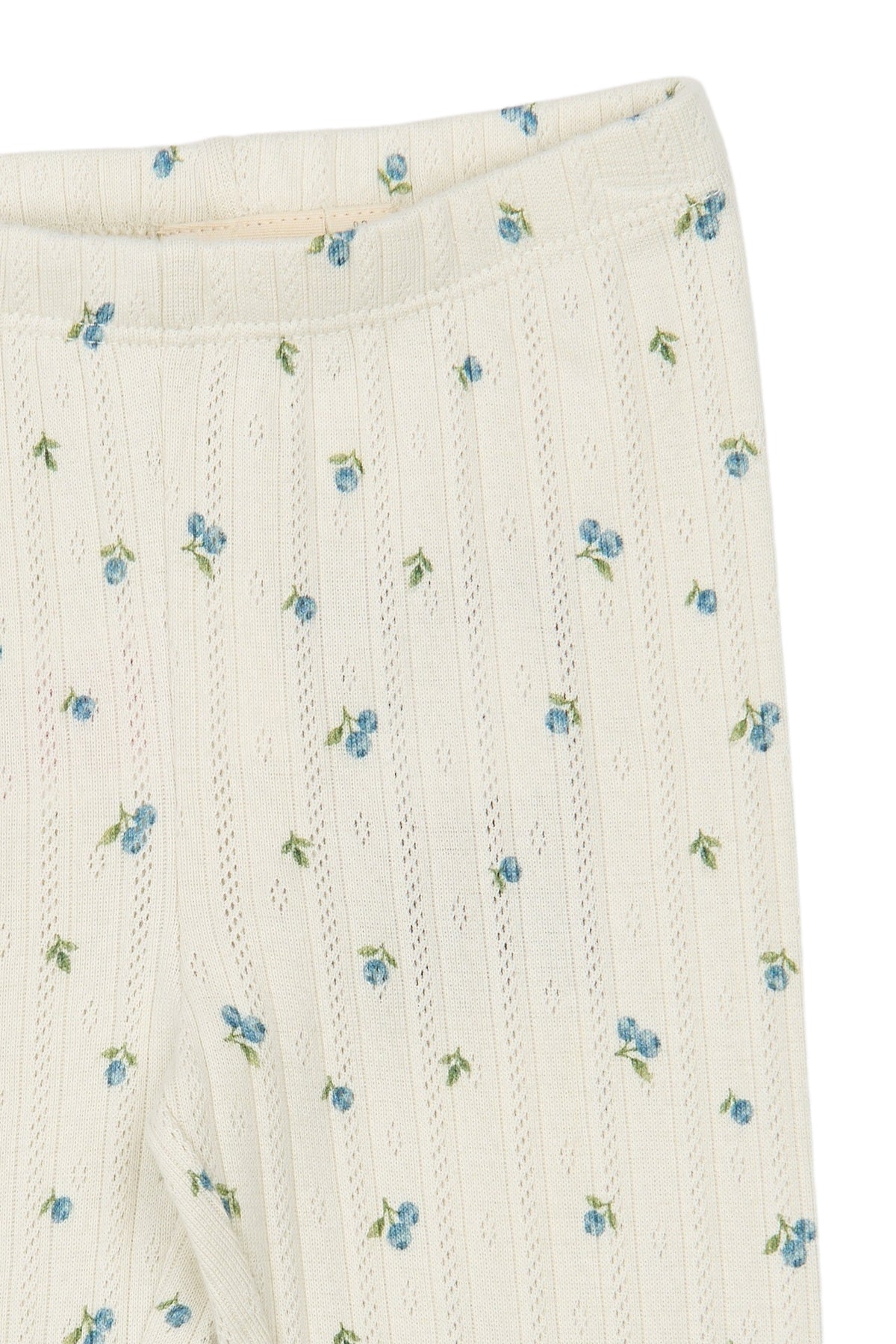Gracie Pointelle Leggings - Eggnog Blueberry
