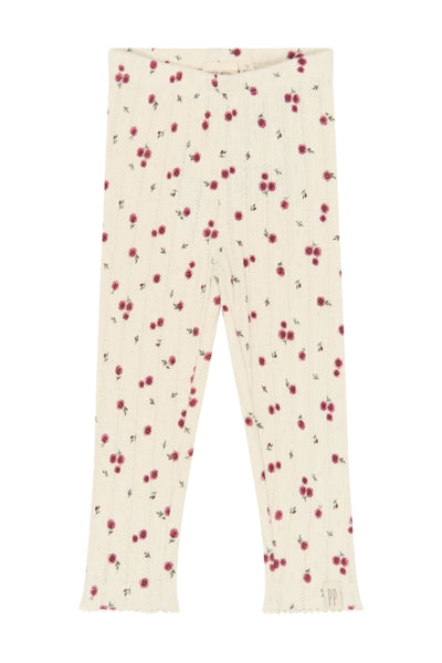 Gracie Pointelle Leggings - Eggnog Rosehip