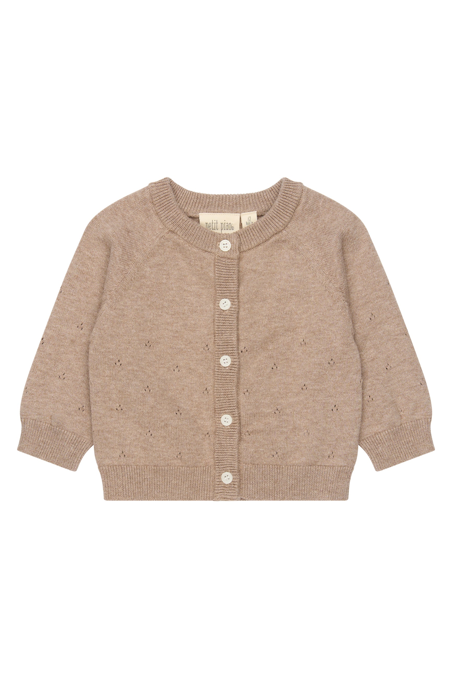 Edris Knit Pointelle Cardigan - Woodsmoke