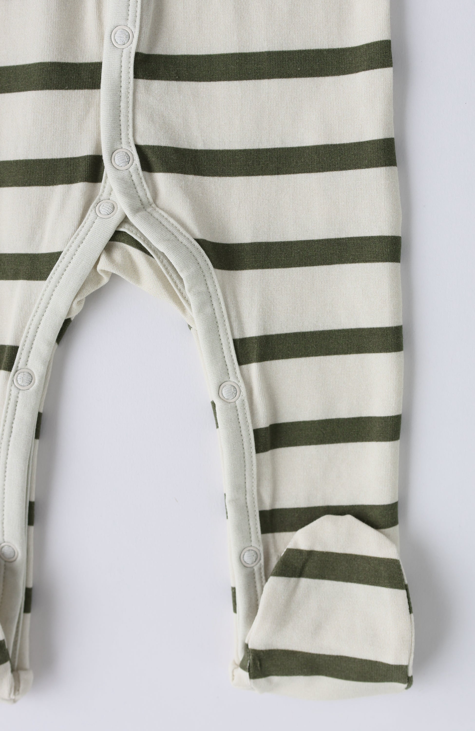 Kris Onesie - Deep Khaki Stripes