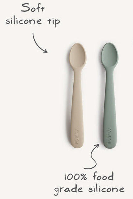 Silicone Spoons 2pk - Blush/Shifting Sand