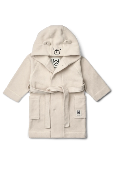 Minik Bear Fleece Bathrobe - Sandy