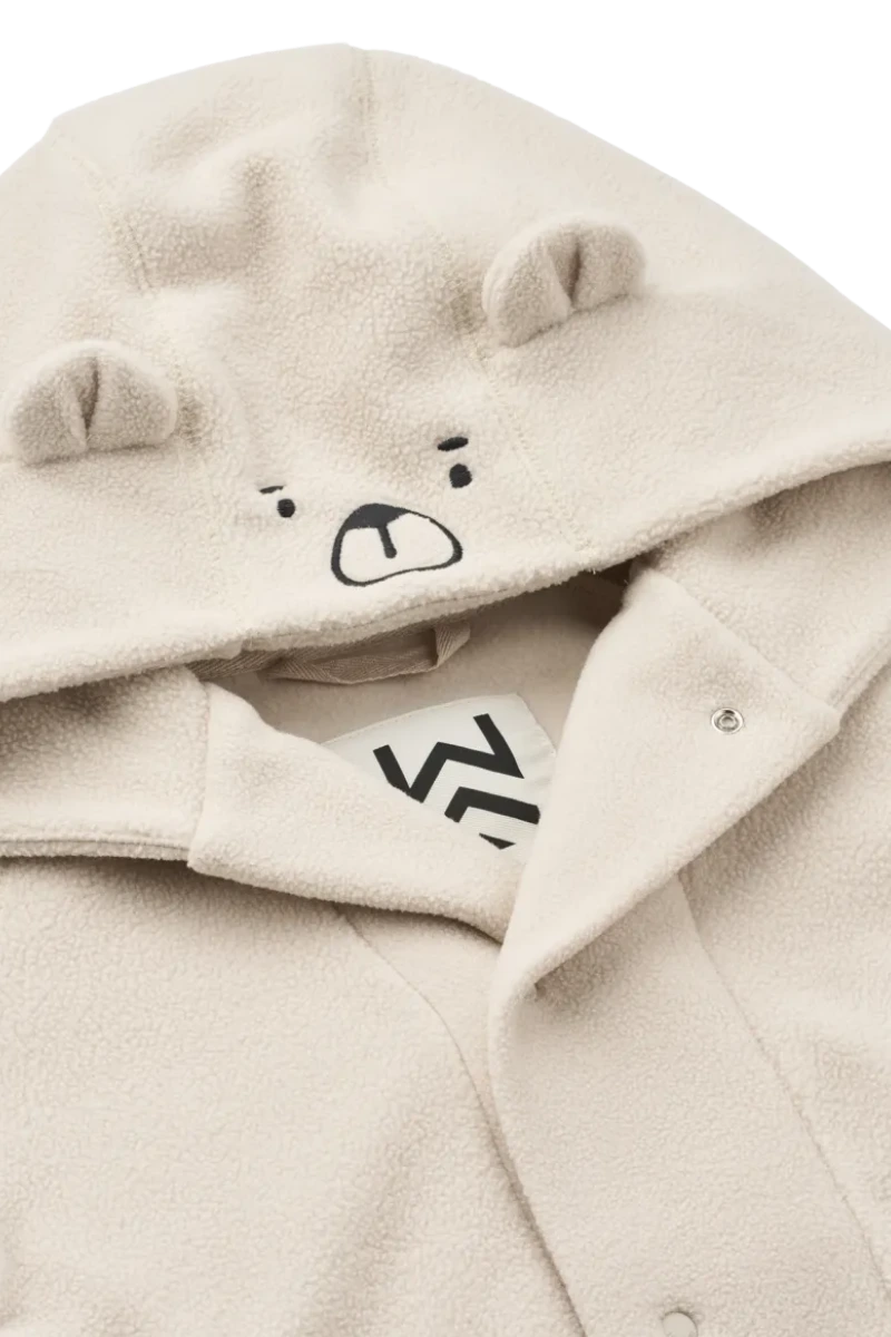 Minik Bear Fleece Bathrobe - Sandy