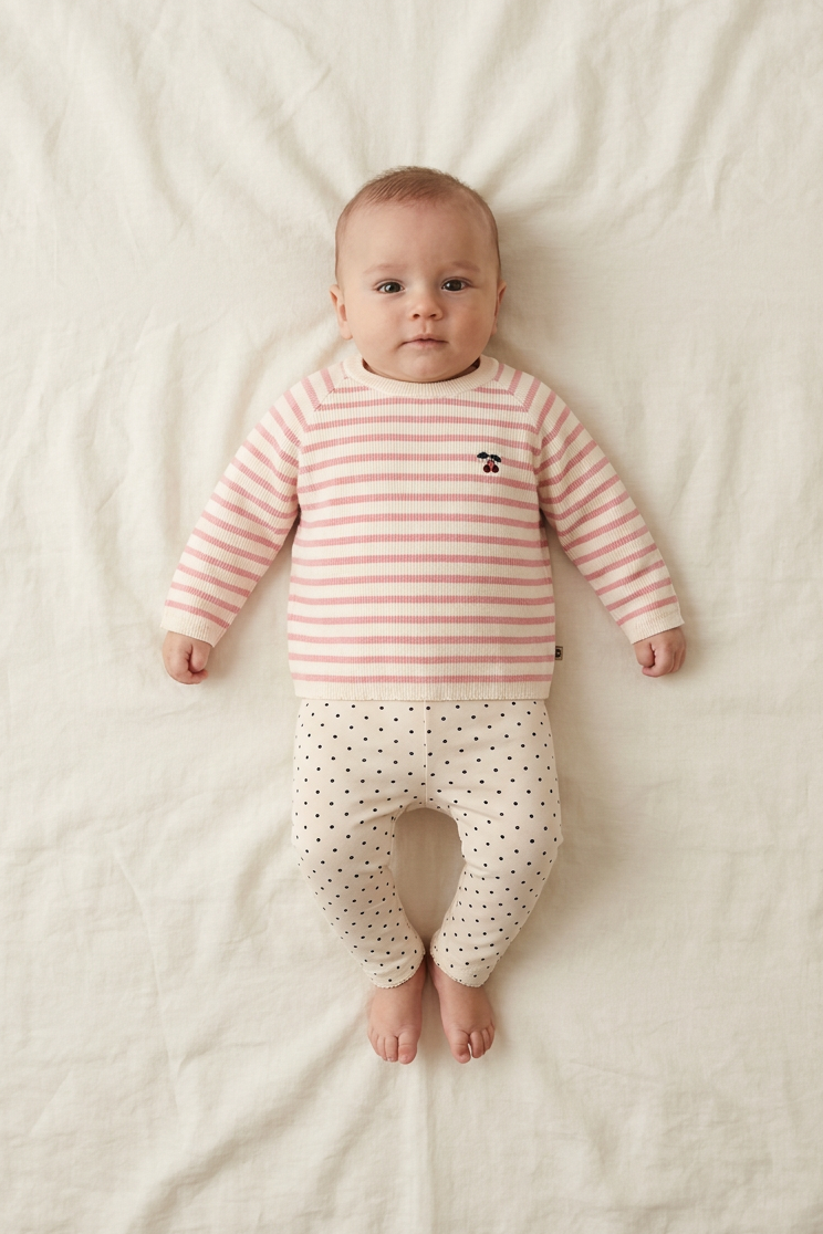 Buma Knit Sweater - Peony Butter Stripe