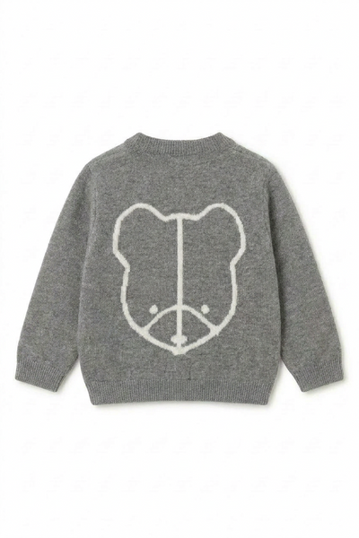 Cashmere Cardigan Bear - Grey
