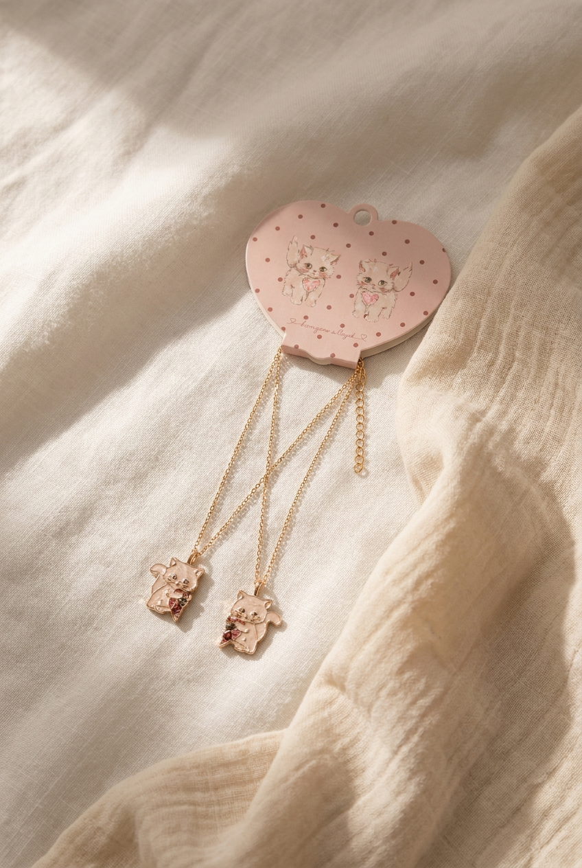 Kitty Bestie Necklace - Gold
