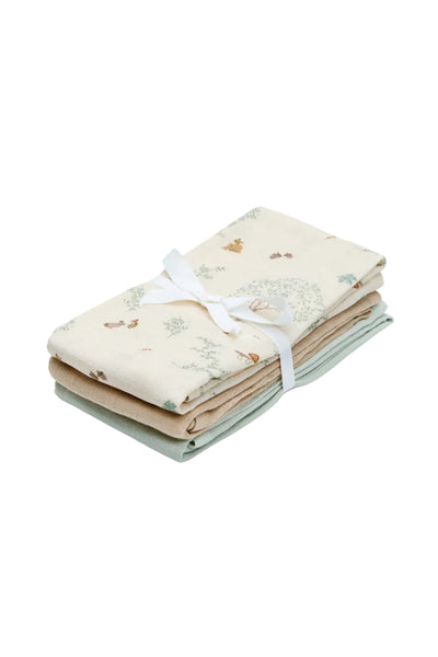 Muslin Cloth 3 Pack - Mix Woodland