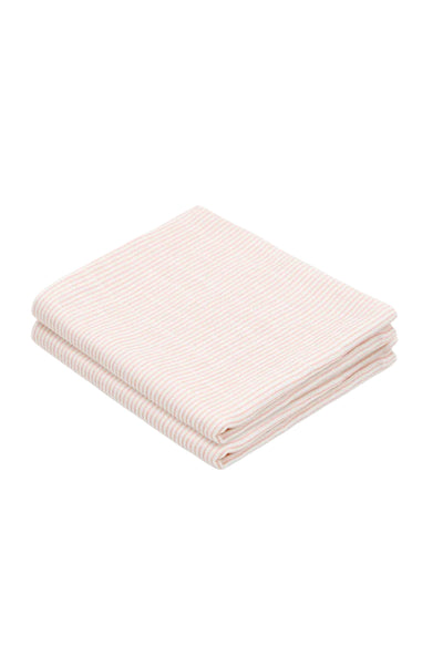 Muslin Cloth 2 pack - Classic Stripes Rose