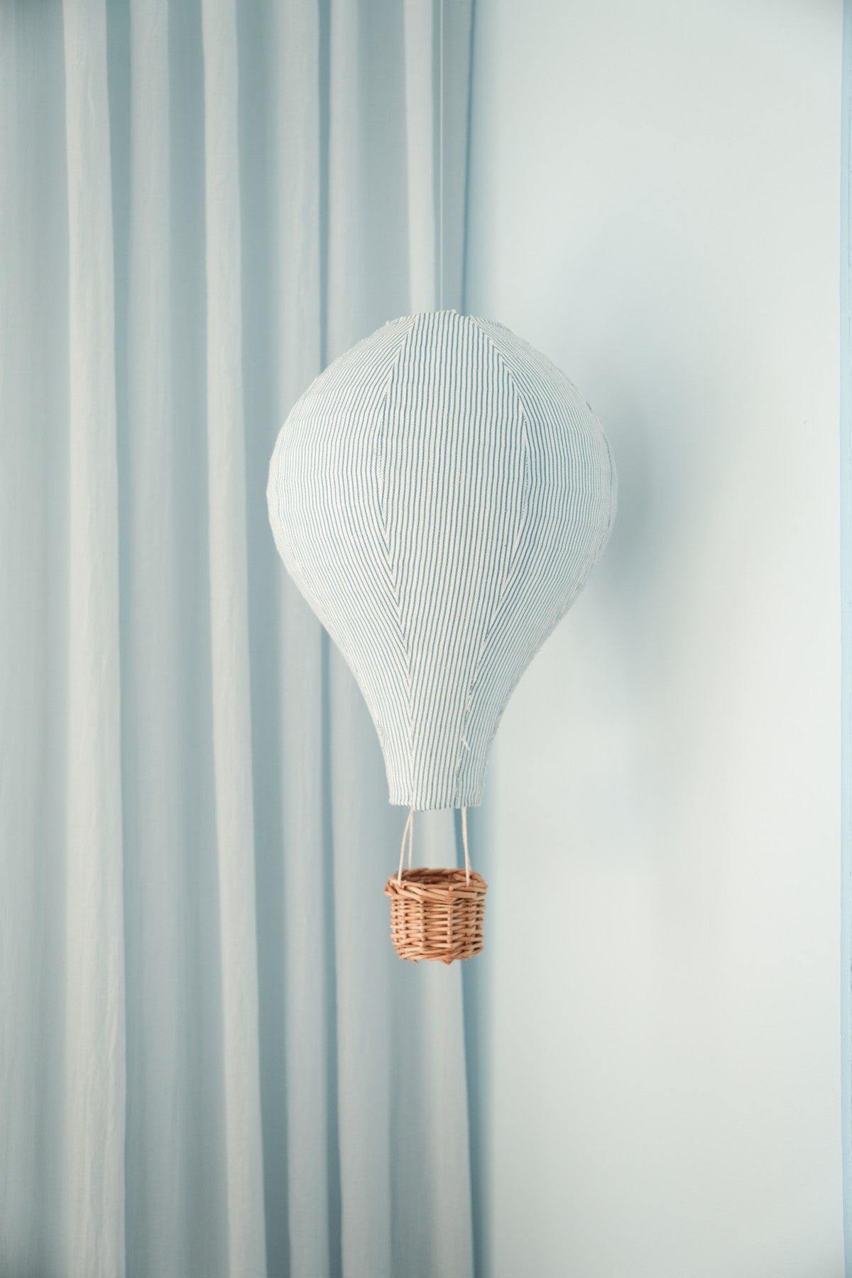 Lamp Shade, Hot Air Balloon - Classic Stripes Blue
