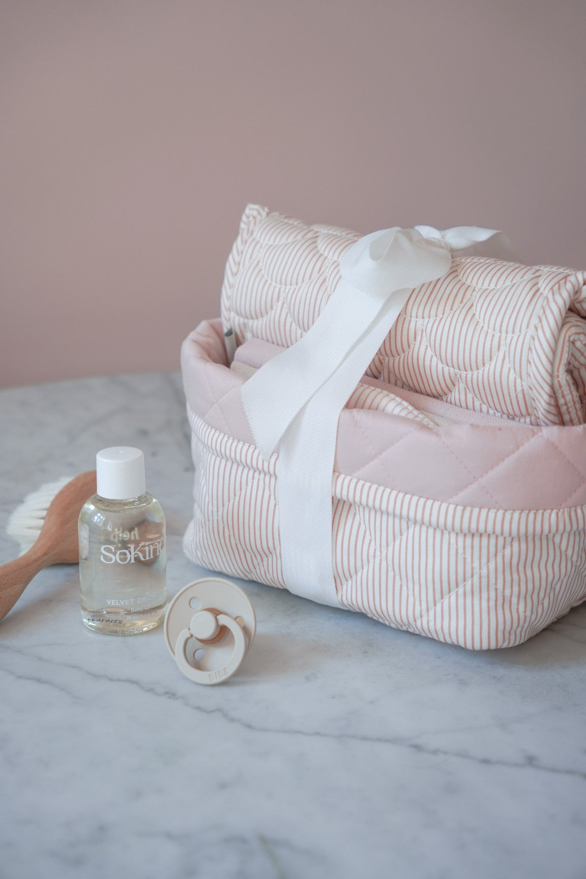 Baby Care Gift Set - Classic Stripes Rose