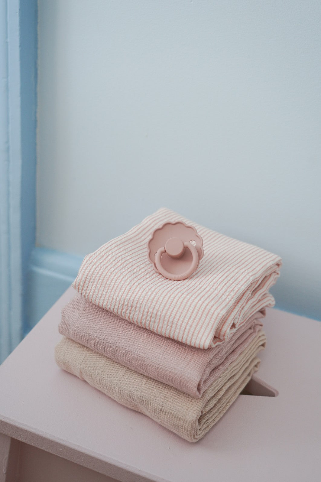 Muslin Cloth 2 pack - Classic Stripes Rose