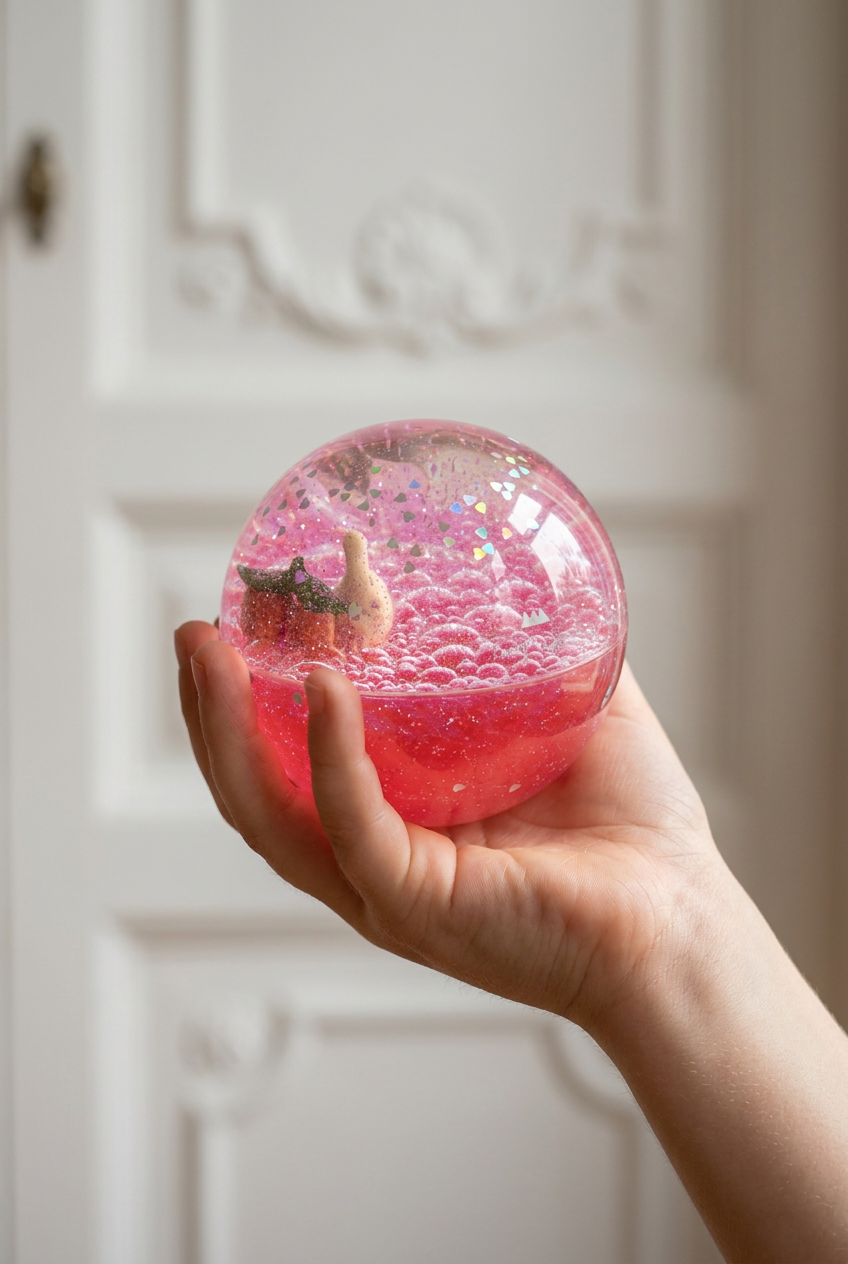Glitter Water Ball - Cherry