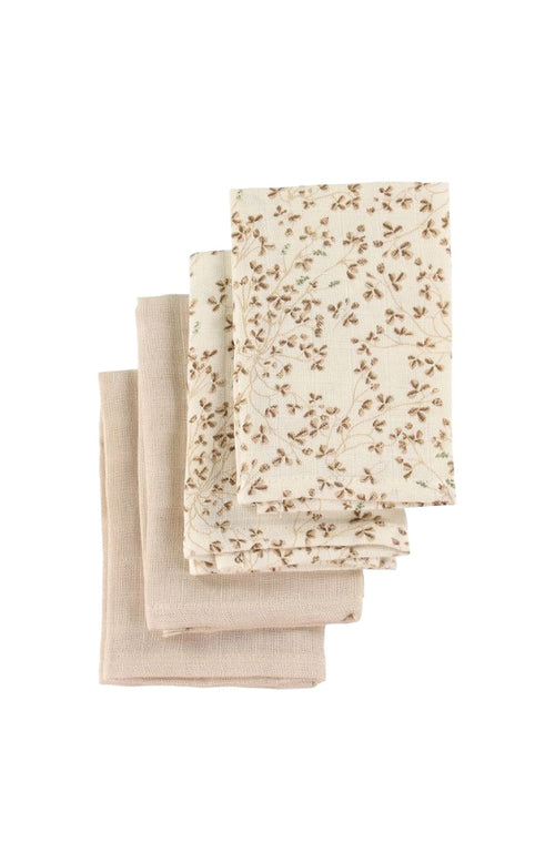 Wash Cloth 4 pack - Mix Lierre/Almond