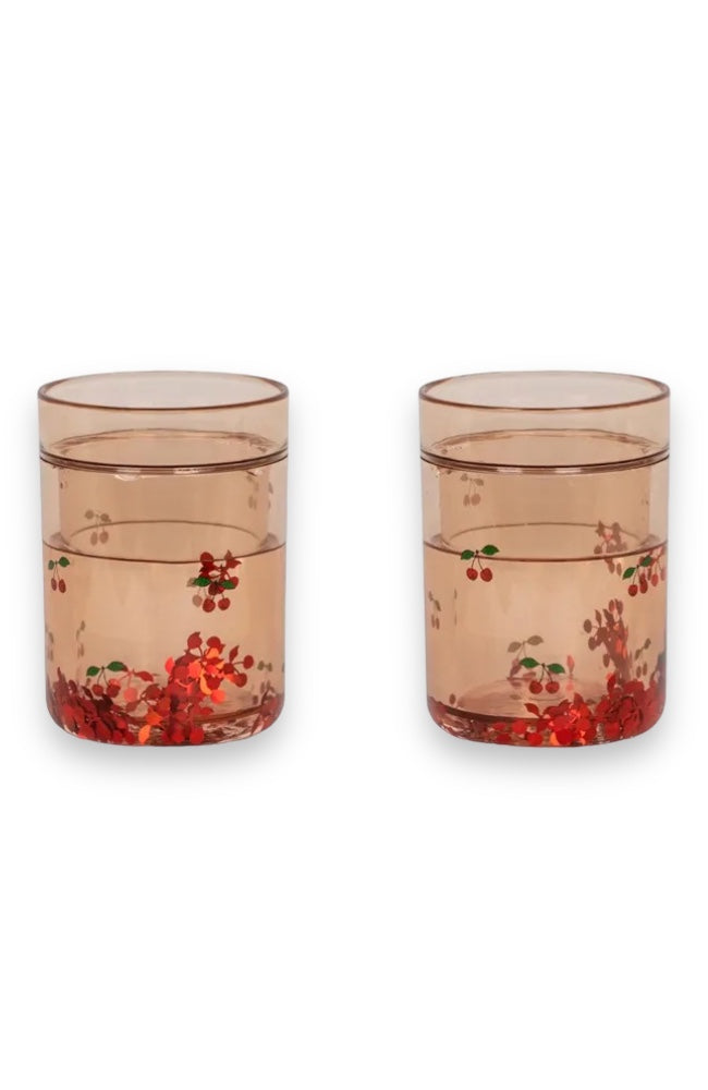 2 Pack Glitter Cup - Cherry