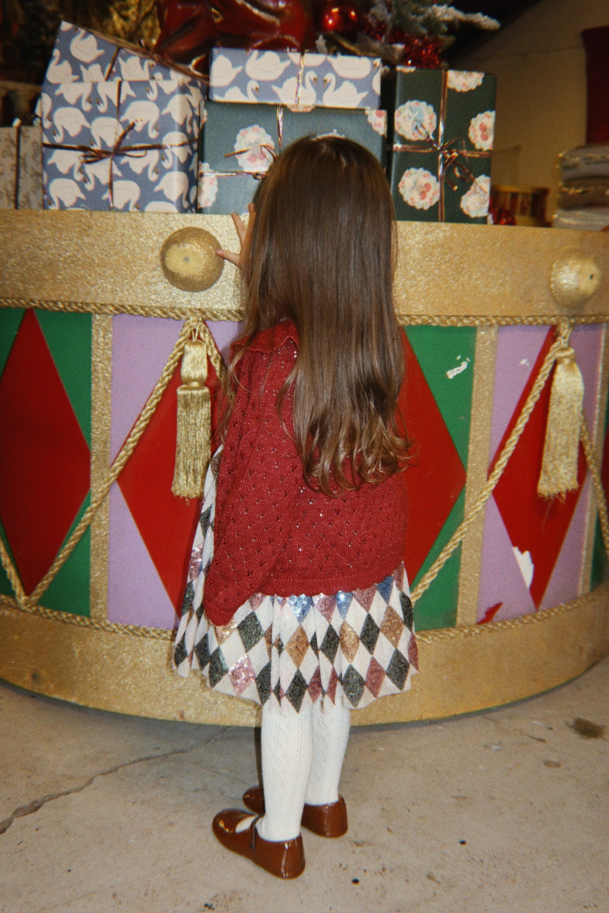 Holiday Cardigan - Red Dahlia