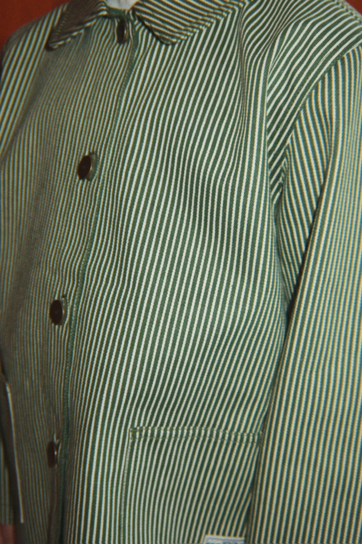 Luc Shirt Jacket - Milk Verte Stripe