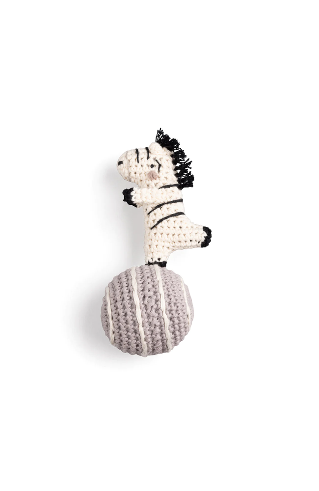 Crochet Rattle - Zebra