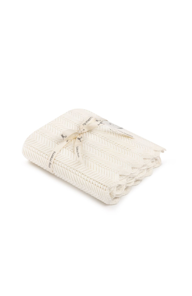 Bamboo Blanket Feather - Cream