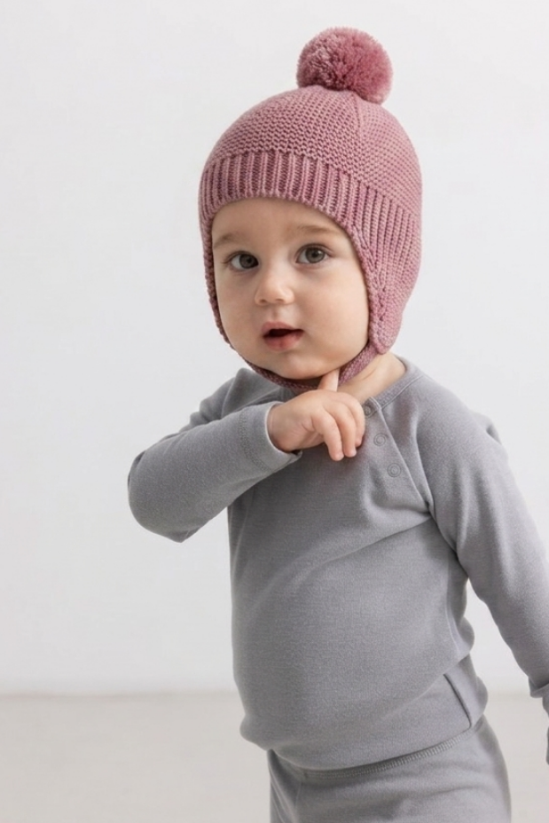 Aly Pompom Hat - Autumn Russet