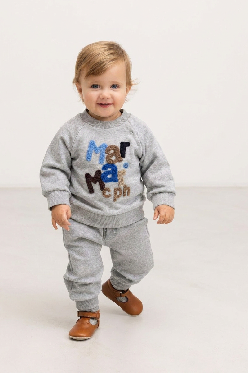 Theos Baby Sweatshirt - Muddy Blue Logo