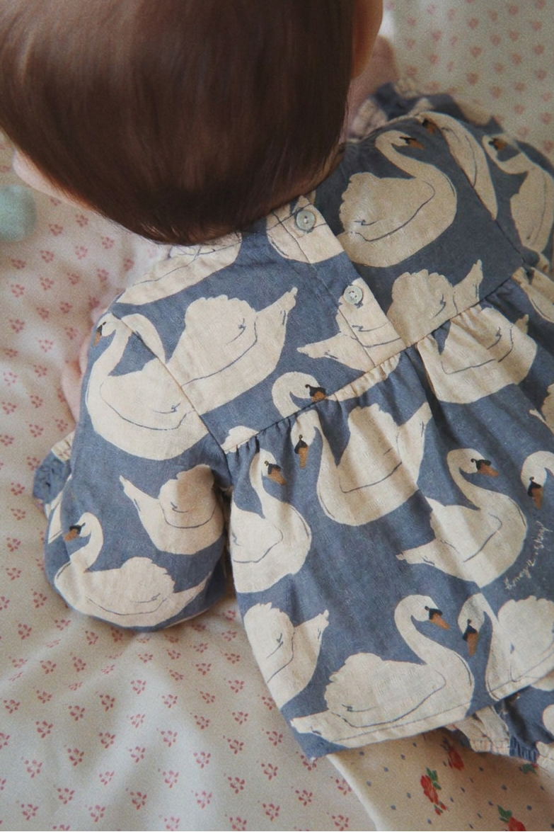 Evia Romper Dress - Swan