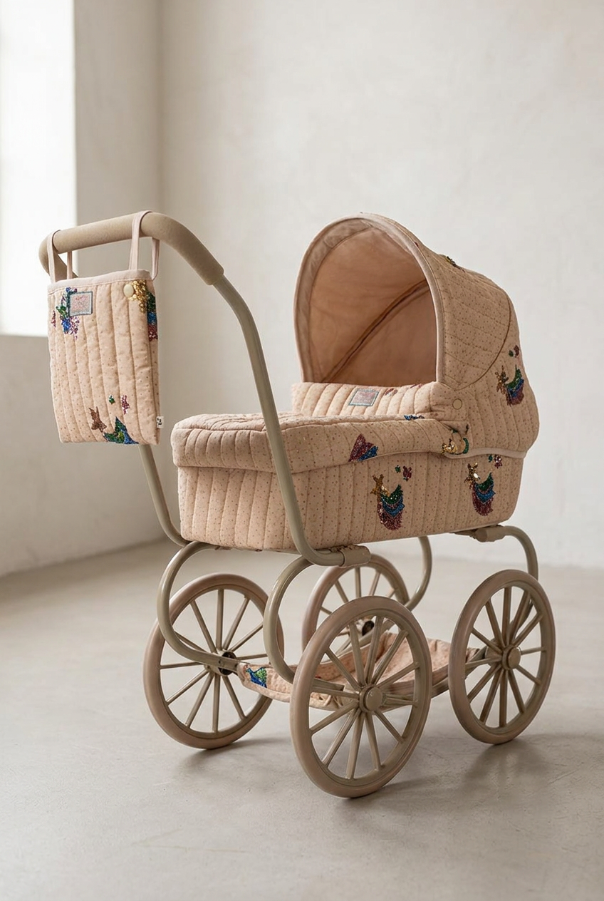 Minnie Tulle Doll Pram - Rainbow Star
