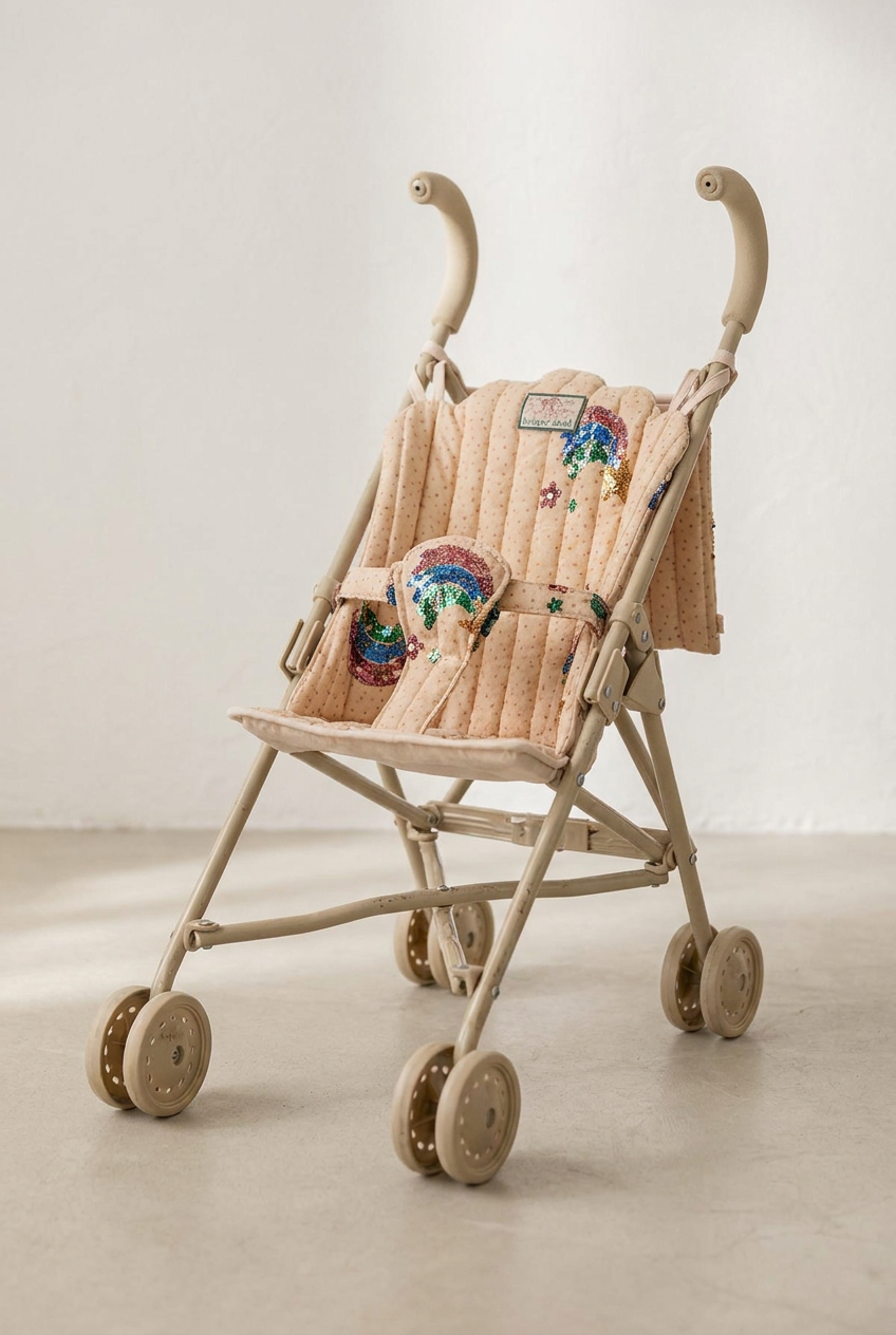 Tulle Doll Stroller - Rainbow Star