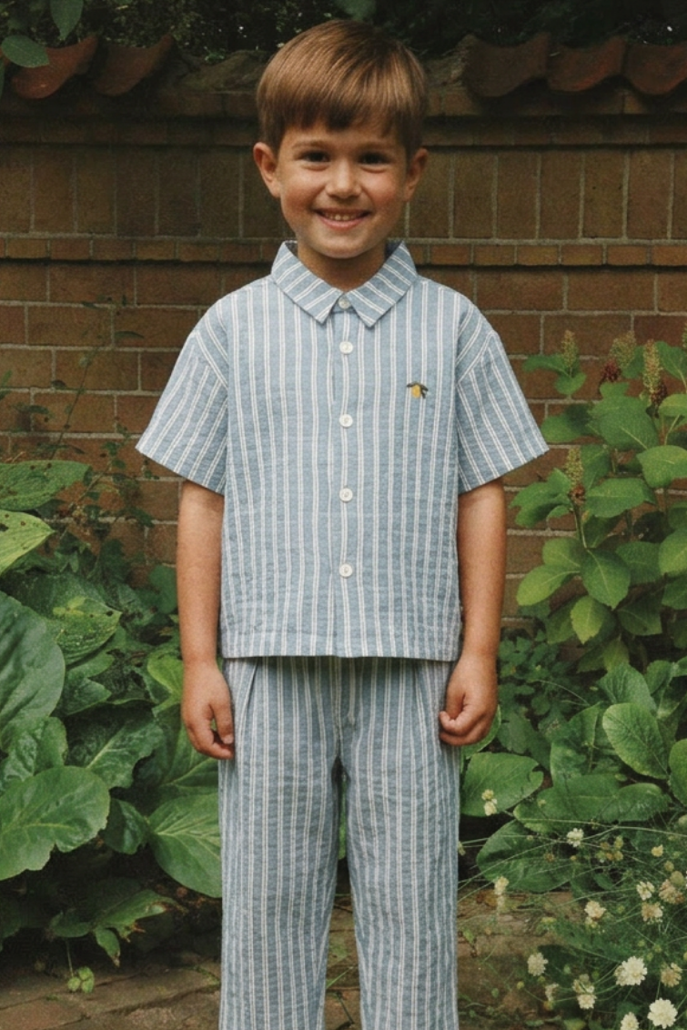 Elliot Pants - Trio Bleu Stripe