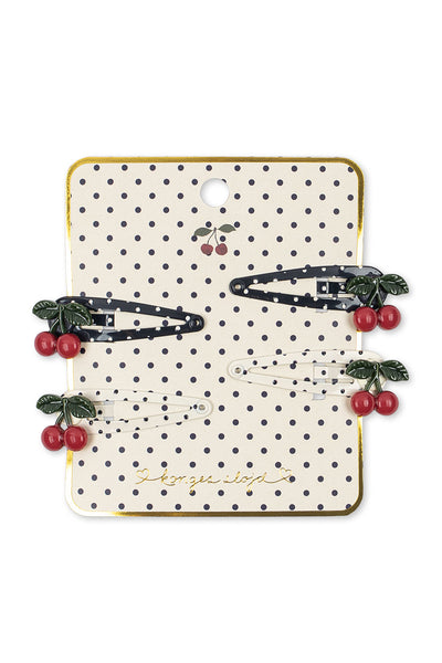 4pk Cherry Dot Hair Clips