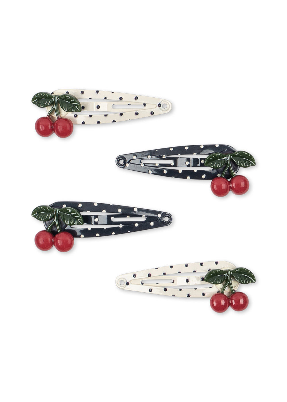 4pk Cherry Dot Hair Clips