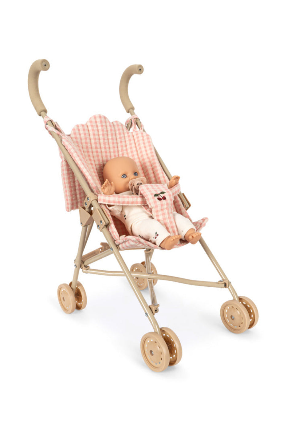 Poppy Doll Stroller Set - Pink Check